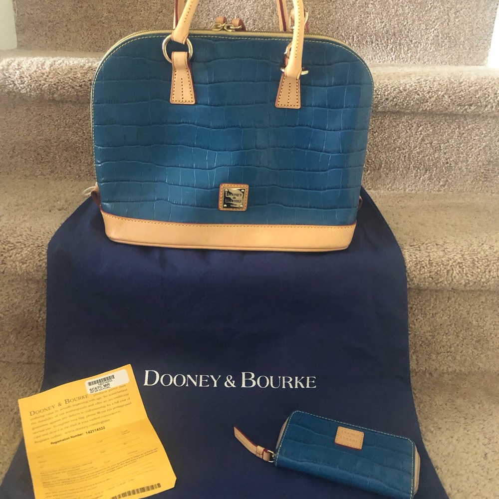 Dooney & Bourke Croc Leather bag and wallet